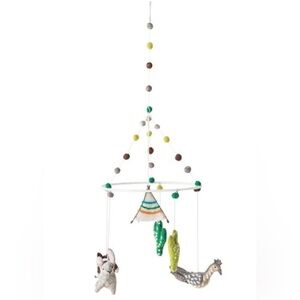 Creative Coop - Wool Felt Mobile - Southwest 9” Round x 27” H NWT